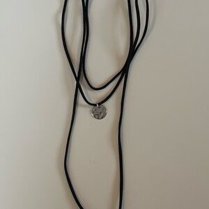 SHEIN Black and Silver Layered Necklace